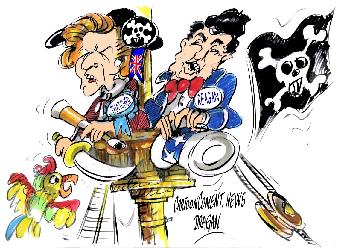 Margaret Thatcher-Ronald Reagan-"Gibraltar y Malvinas"